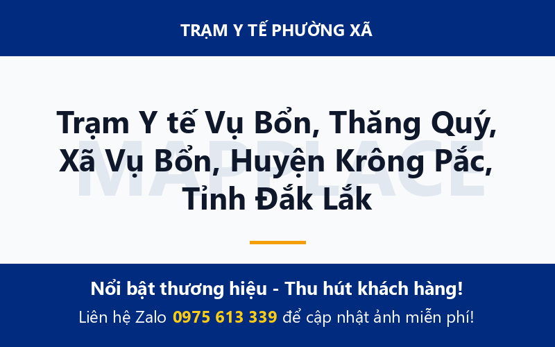 Trạm Y tế Vụ Bổn, Thăng Quý, Xã Vụ Bổn, Huyện Krông Pắc, Tỉnh Đắk Lắk
