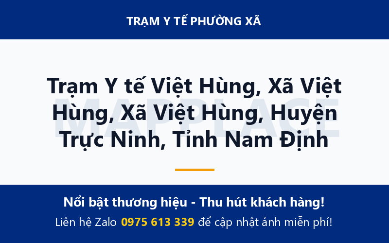Trạm Y tế Việt Hùng, Xã Việt Hùng, Xã Việt Hùng, Huyện Trực Ninh, Tỉnh Nam Định
