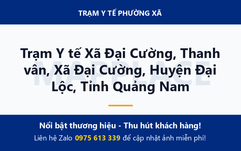 Trạm Y tế Xã Đại Cường, Thanh vân, Xã Đại Cường, Huyện Đại Lộc, Tỉnh Quảng Nam