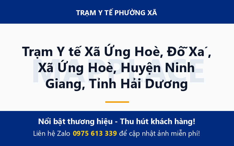 Trạm Y tế Xã Ứng Hoè, Đỗ Xá, Xã Ứng Hoè, Huyện Ninh Giang, Tỉnh Hải Dương
