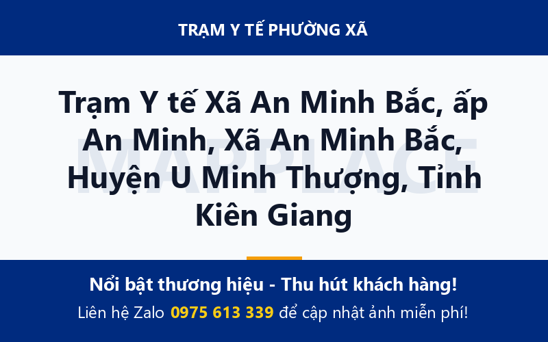 Trạm Y tế Xã An Minh Bắc, ấp An Minh, Xã An Minh Bắc, Huyện U Minh Thượng, Tỉnh Kiên Giang