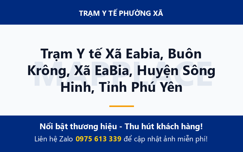 Trạm Y tế Xã Eabia, Buôn Krông, Xã EaBia, Huyện Sông Hinh, Tỉnh Phú Yên