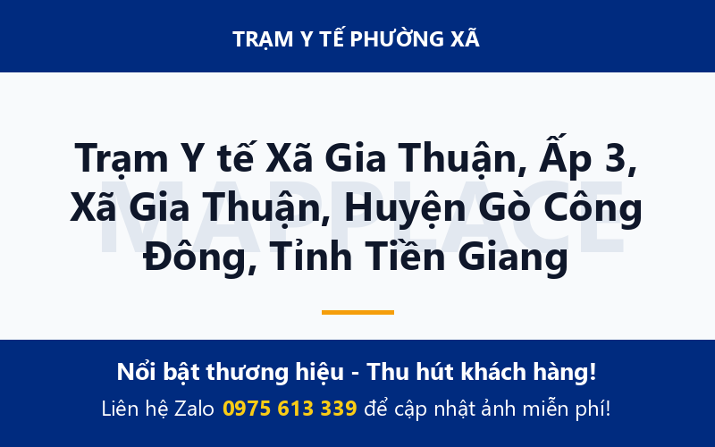 Trạm Y tế Xã Gia Thuận, Ấp 3, Xã Gia Thuận, Huyện Gò Công Đông, Tỉnh Tiền Giang