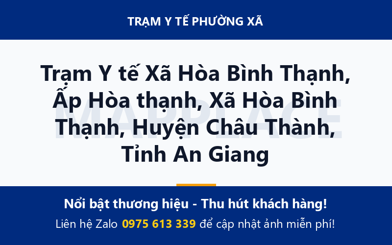Trạm Y tế Xã Hòa Bình Thạnh, Ấp Hòa thạnh, Xã Hòa Bình Thạnh, Huyện Châu Thành, Tỉnh An Giang