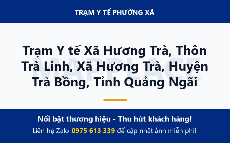 Trạm Y tế Xã Hương Trà, Thôn Trà Linh, Xã Hương Trà, Huyện Trà Bồng, Tỉnh Quảng Ngãi
