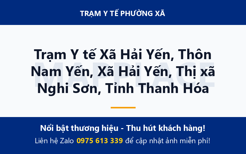 Trạm Y tế Xã Hải Yến, Thôn Nam Yến, Xã Hải Yến, Thị xã Nghi Sơn, Tỉnh Thanh Hóa
