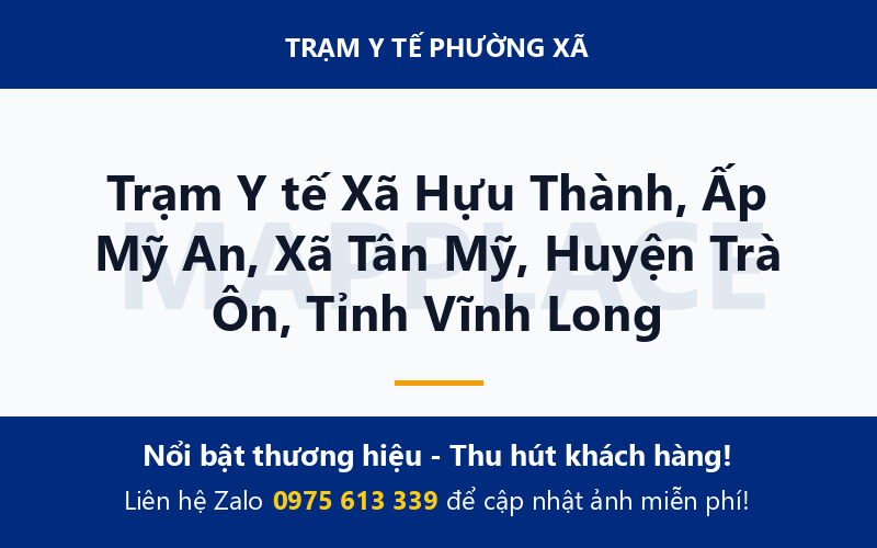 Trạm Y tế Xã Hựu Thành, Ấp Mỹ An, Xã Tân Mỹ, Huyện Trà Ôn, Tỉnh Vĩnh Long