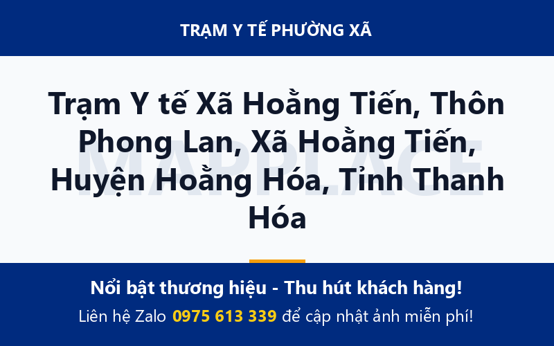Trạm Y tế Xã Hoằng Tiến, Thôn Phong Lan, Xã Hoằng Tiến, Huyện Hoằng Hóa, Tỉnh Thanh Hóa