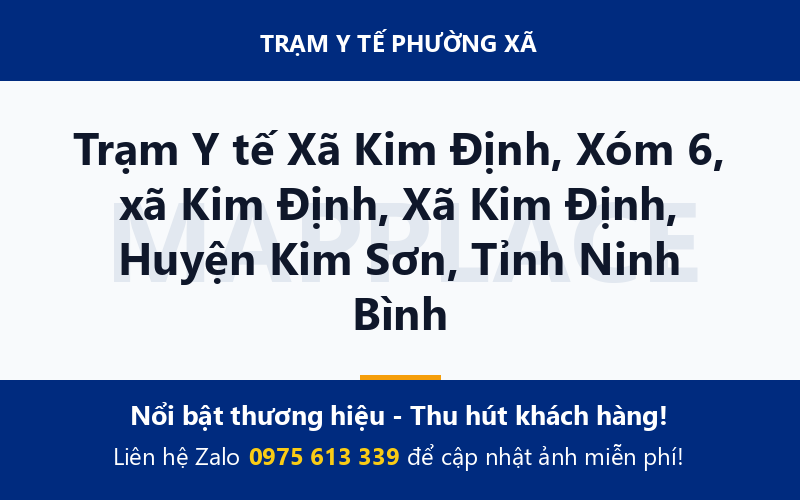 Trạm Y tế Xã Kim Định, Xóm 6, xã Kim Định, Xã Kim Định, Huyện Kim Sơn, Tỉnh Ninh Bình