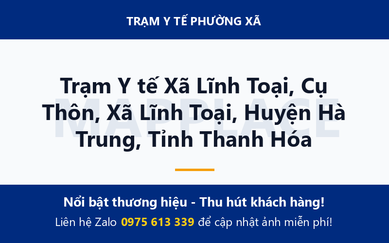 Trạm Y tế Xã Lĩnh Toại, Cụ Thôn, Xã Lĩnh Toại, Huyện Hà Trung, Tỉnh Thanh Hóa