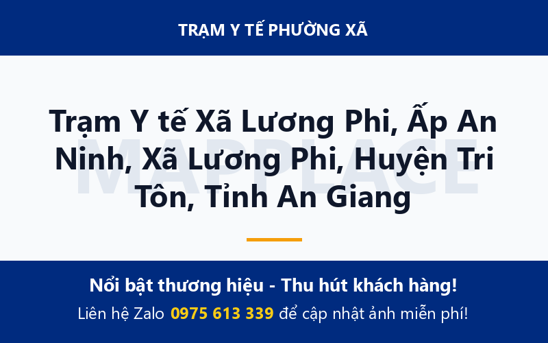 Trạm Y tế Xã Lương Phi, Ấp An Ninh, Xã Lương Phi, Huyện Tri Tôn, Tỉnh An Giang
