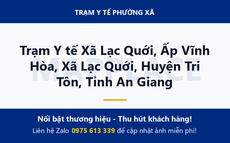 Trạm Y tế Xã Lạc Quới, Ấp Vĩnh Hòa, Xã Lạc Quới, Huyện Tri Tôn, Tỉnh An Giang