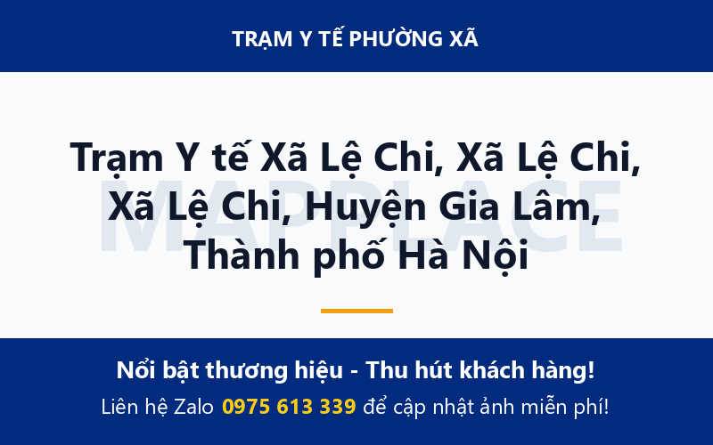 Trạm Y tế Xã Lệ Chi, Xã Lệ Chi, Xã Lệ Chi, Huyện Gia Lâm, Thành phố Hà Nội