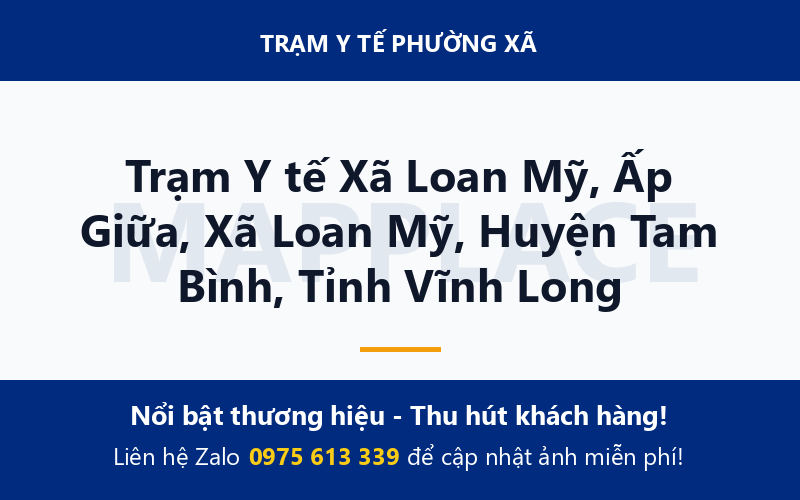 Trạm Y tế Xã Loan Mỹ, Ấp Giữa, Xã Loan Mỹ, Huyện Tam Bình, Tỉnh Vĩnh Long