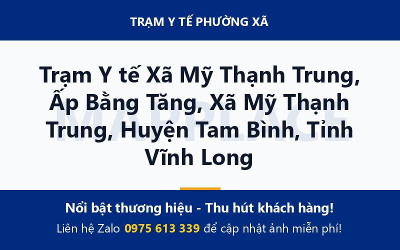 Trạm Y tế Xã Mỹ Thạnh Trung, Ấp Bằng Tăng, Xã Mỹ Thạnh Trung, Huyện Tam Bình, Tỉnh Vĩnh Long