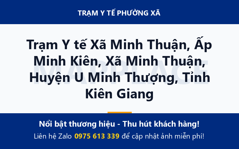 Trạm Y tế Xã Minh Thuận, Ấp Minh Kiên, Xã Minh Thuận, Huyện U Minh Thượng, Tỉnh Kiên Giang