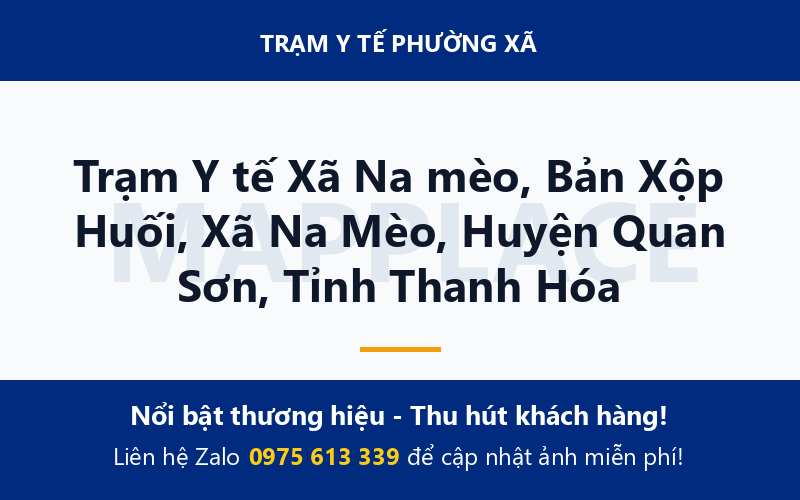Trạm Y tế Xã Na mèo, Bản Xộp Huối, Xã Na Mèo, Huyện Quan Sơn, Tỉnh Thanh Hóa