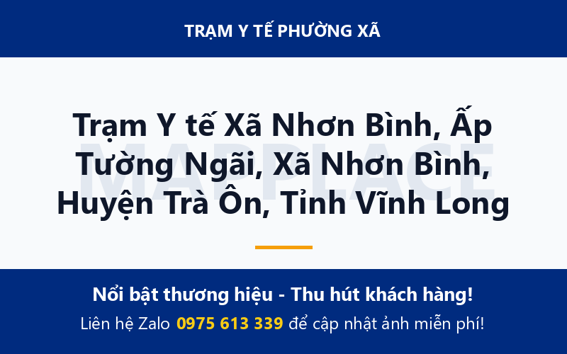 Trạm Y tế Xã Nhơn Bình, Ấp Tường Ngãi, Xã Nhơn Bình, Huyện Trà Ôn, Tỉnh Vĩnh Long