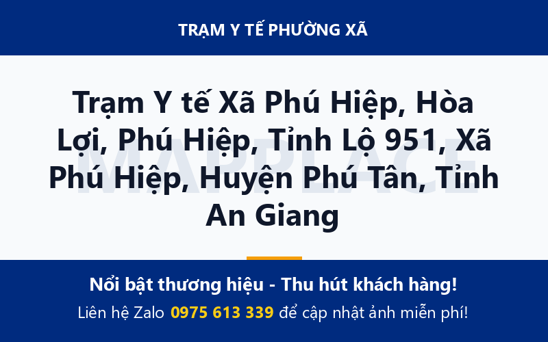 Trạm Y tế Xã Phú Hiệp, Hòa Lợi, Phú Hiệp, Tỉnh Lộ 951, Xã Phú Hiệp, Huyện Phú Tân, Tỉnh An Giang