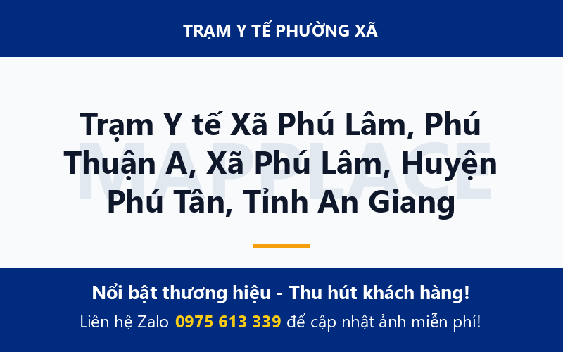 Trạm Y tế Xã Phú Lâm, Phú Thuận A, Xã Phú Lâm, Huyện Phú Tân, Tỉnh An Giang