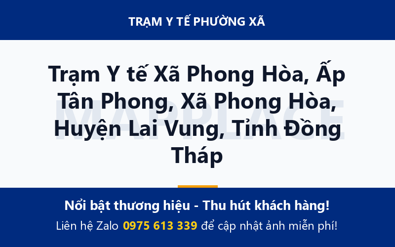 Trạm Y tế Xã Phong Hòa, Ấp Tân Phong, Xã Phong Hòa, Huyện Lai Vung, Tỉnh Đồng Tháp