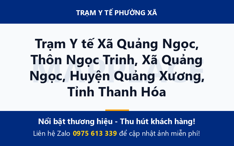 Trạm Y tế Xã Quảng Ngọc, Thôn Ngọc Trinh, Xã Quảng Ngọc, Huyện Quảng Xương, Tỉnh Thanh Hóa