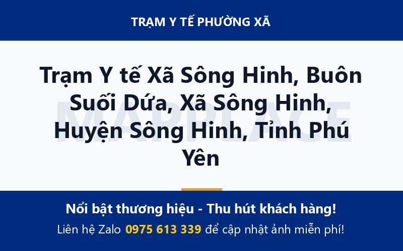 Trạm Y tế Xã Sông Hinh, Buôn Suối Dứa, Xã Sông Hinh, Huyện Sông Hinh, Tỉnh Phú Yên