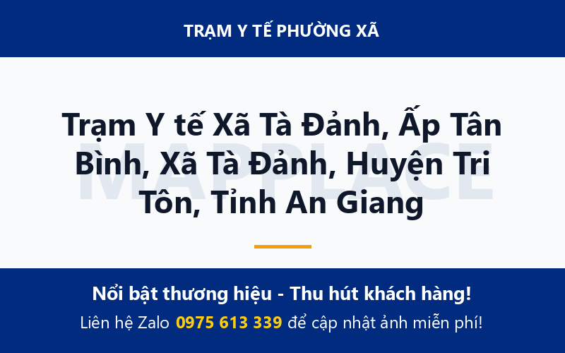 Trạm Y tế Xã Tà Đảnh, Ấp Tân Bình, Xã Tà Đảnh, Huyện Tri Tôn, Tỉnh An Giang