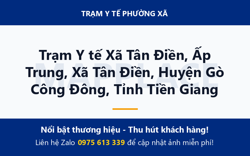 Trạm Y tế Xã Tân Điền, Ấp Trung, Xã Tân Điền, Huyện Gò Công Đông, Tỉnh Tiền Giang