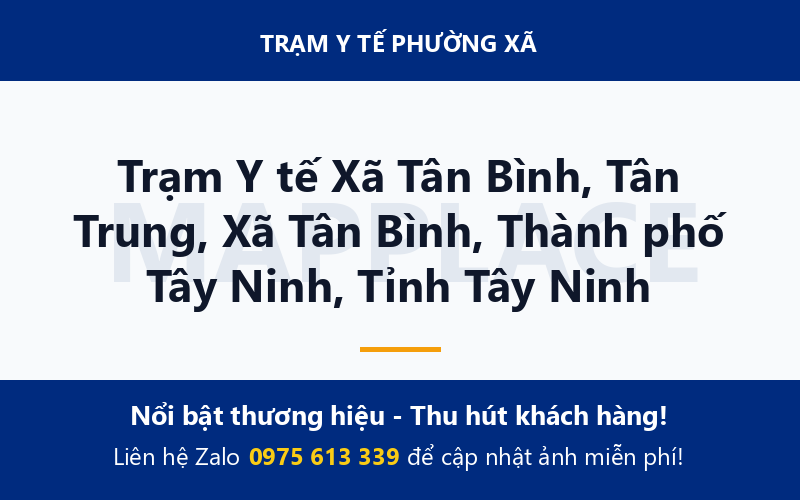 Trạm Y tế Xã Tân Bình, Tân Trung, Xã Tân Bình, Thành phố Tây Ninh, Tỉnh Tây Ninh