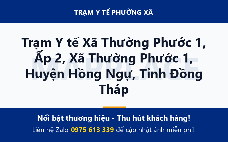 Trạm Y tế Xã Thường Phước 1, Ấp 2, Xã Thường Phước 1, Huyện Hồng Ngự, Tỉnh Đồng Tháp