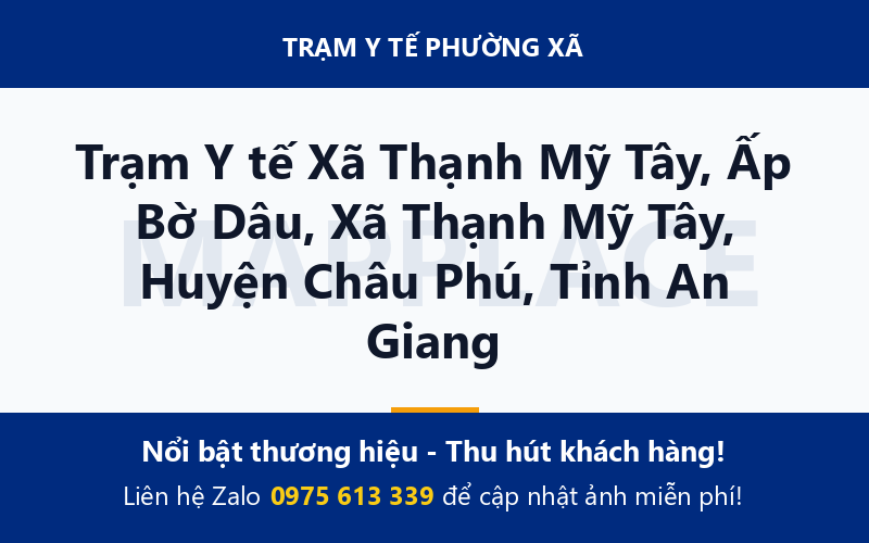 Trạm Y tế Xã Thạnh Mỹ Tây, Ấp Bờ Dâu, Xã Thạnh Mỹ Tây, Huyện Châu Phú, Tỉnh An Giang