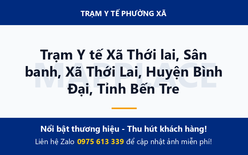 Trạm Y tế Xã Thới lai, Sân banh, Xã Thới Lai, Huyện Bình Đại, Tỉnh Bến Tre