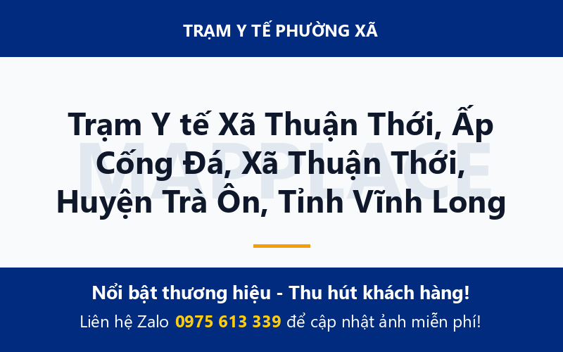 Trạm Y tế Xã Thuận Thới, Ấp Cống Đá, Xã Thuận Thới, Huyện Trà Ôn, Tỉnh Vĩnh Long