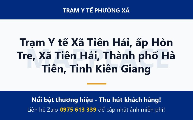 Trạm Y tế Xã Tiên Hải, ấp Hòn Tre, Xã Tiên Hải, Thành phố Hà Tiên, Tỉnh Kiên Giang