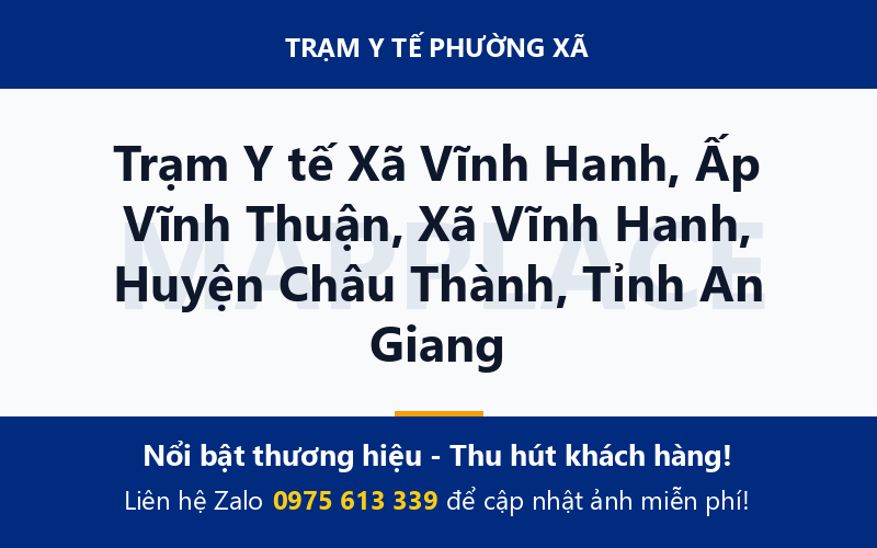 Trạm Y tế Xã Vĩnh Hanh, Ấp Vĩnh Thuận, Xã Vĩnh Hanh, Huyện Châu Thành, Tỉnh An Giang