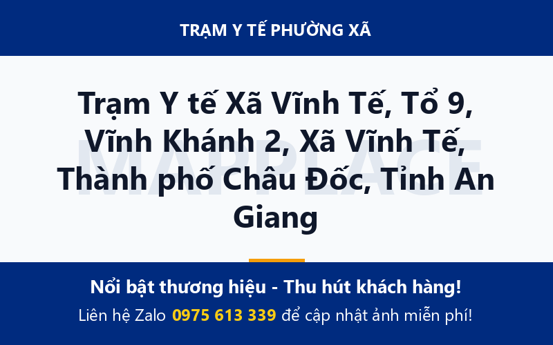 Trạm Y tế Xã Vĩnh Tế, Tổ 9, Vĩnh Khánh 2, Xã Vĩnh Tế, Thành phố Châu Đốc, Tỉnh An Giang
