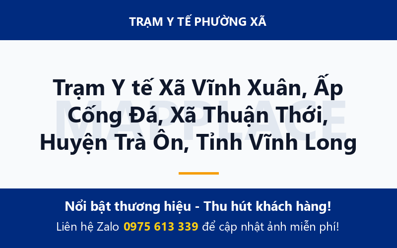 Trạm Y tế Xã Vĩnh Xuân, Ấp Cống Đá, Xã Thuận Thới, Huyện Trà Ôn, Tỉnh Vĩnh Long