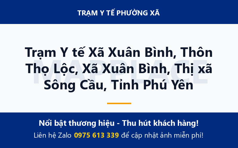 Trạm Y tế Xã Xuân Bình, Thôn Thọ Lộc, Xã Xuân Bình, Thị xã Sông Cầu, Tỉnh Phú Yên