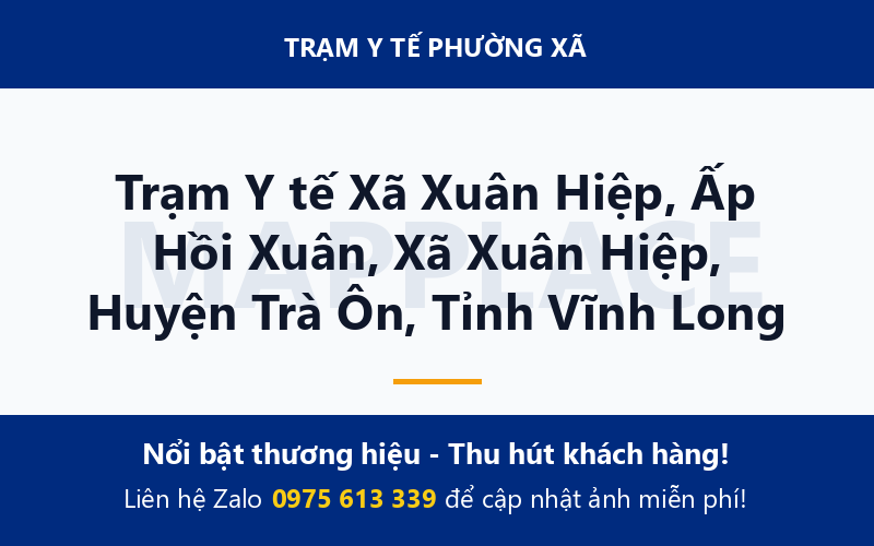 Trạm Y tế Xã Xuân Hiệp, Ấp Hồi Xuân, Xã Xuân Hiệp, Huyện Trà Ôn, Tỉnh Vĩnh Long