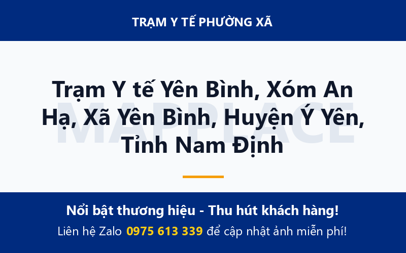 Trạm Y tế Yên Bình, Xóm An Hạ, Xã Yên Bình, Huyện Ý Yên, Tỉnh Nam Định