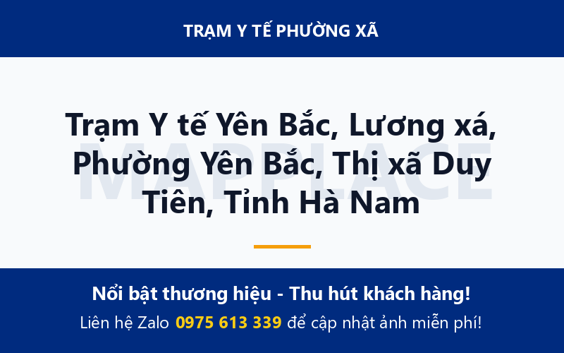 Trạm Y tế Yên Bắc, Lương xá, Phường Yên Bắc, Thị xã Duy Tiên, Tỉnh Hà Nam