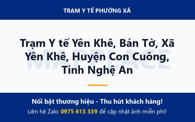 Trạm Y tế Yên Khê, Bản Tờ, Xã Yên Khê, Huyện Con Cuông, Tỉnh Nghệ An