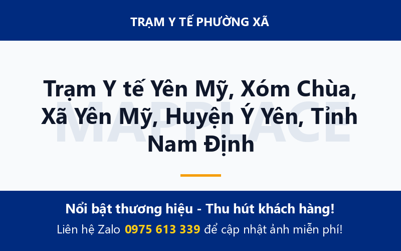 Trạm Y tế Yên Mỹ, Xóm Chùa, Xã Yên Mỹ, Huyện Ý Yên, Tỉnh Nam Định