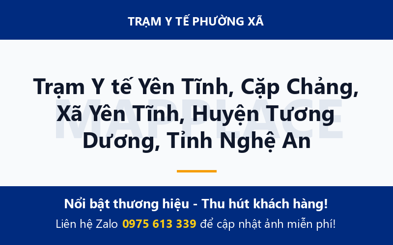 Trạm Y tế Yên Tĩnh, Cặp Chảng, Xã Yên Tĩnh, Huyện Tương Dương, Tỉnh Nghệ An