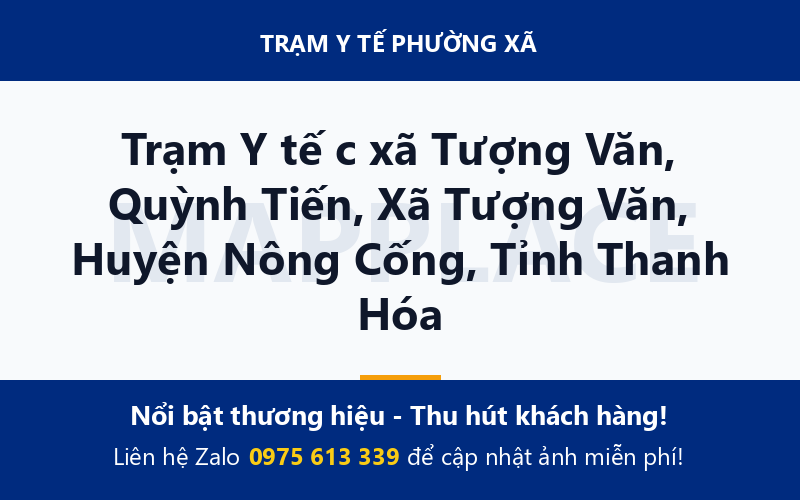 Trạm Y tế c xã Tượng Văn, Quỳnh Tiến, Xã Tượng Văn, Huyện Nông Cống, Tỉnh Thanh Hóa