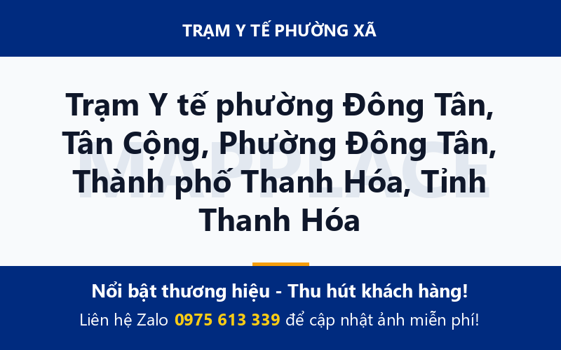 Trạm Y tế phường Đông Tân, Tân Cộng, Phường Đông Tân, Thành phố Thanh Hóa, Tỉnh Thanh Hóa