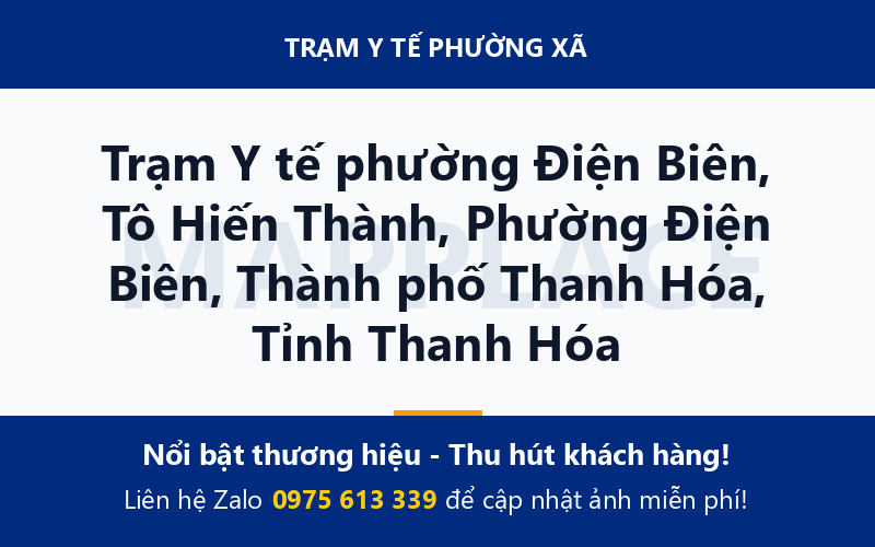Trạm Y tế phường Điện Biên, Tô Hiến Thành, Phường Điện Biên, Thành phố Thanh Hóa, Tỉnh Thanh Hóa