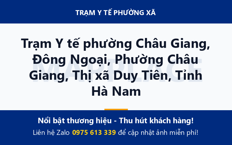 Trạm Y tế phường Châu Giang, Đông Ngoại, Phường Châu Giang, Thị xã Duy Tiên, Tỉnh Hà Nam