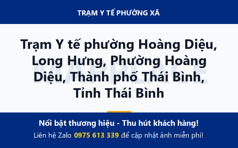 Trạm Y tế phường Hoàng Diệu, Long Hưng, Phường Hoàng Diệu, Thành phố Thái Bình, Tỉnh Thái Bình